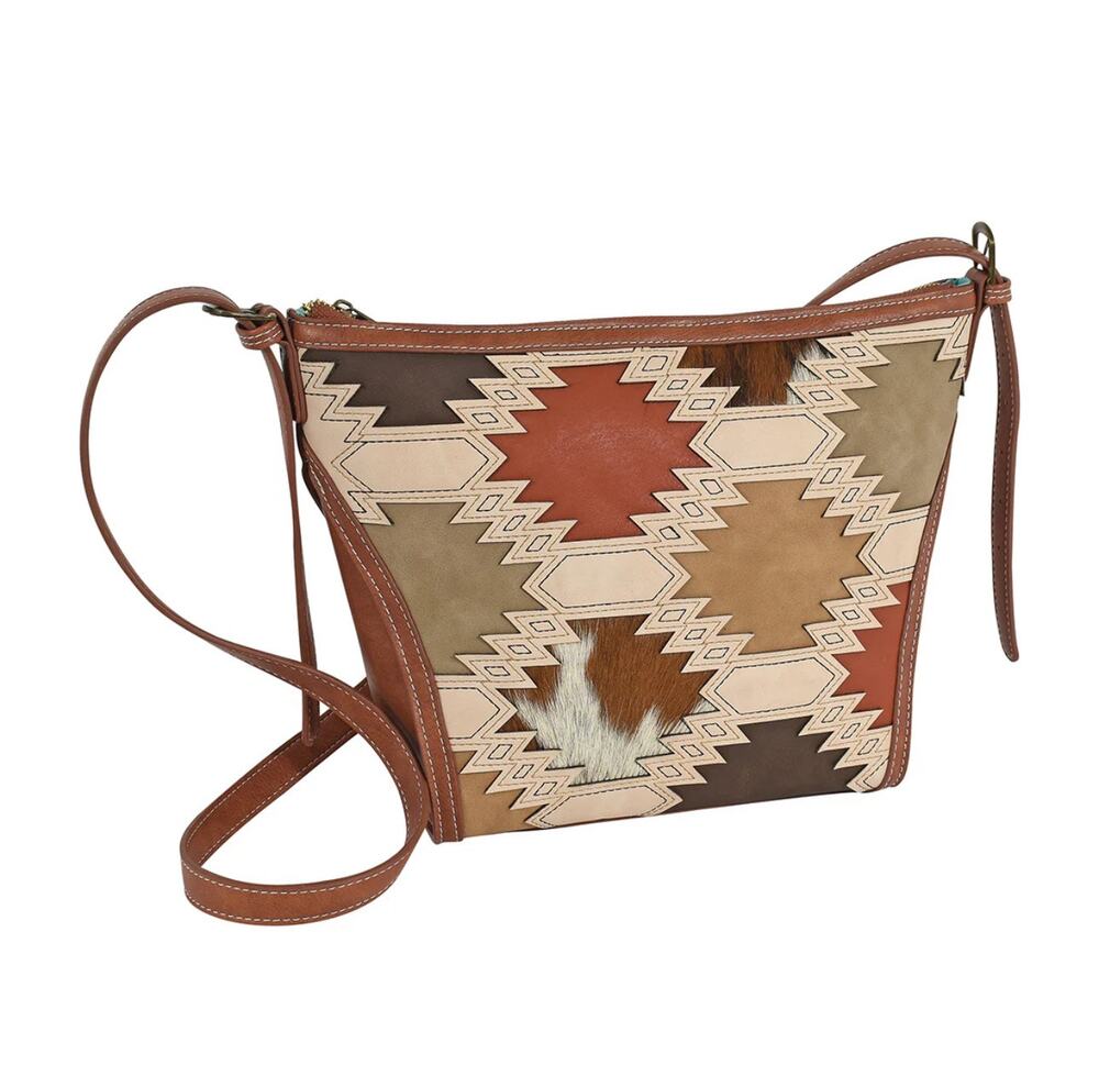 NWT! Catchfly Studio Aztec‎ Crossbody Bucket Bag Southwestern Style Purse